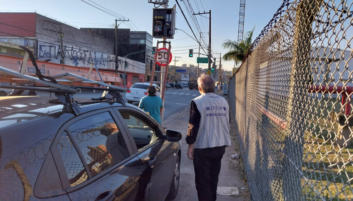 Em Mauá, Ipem-SP verifica radar na avenida Comendador Wolthers